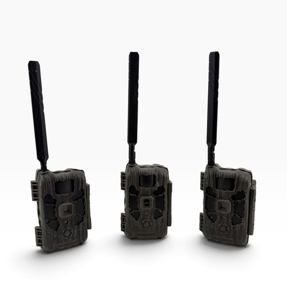 Lot of 3 Cellular Stealth Cam Cellular Trail Cameras STC-DCPTR STC-DCPTRX Camo